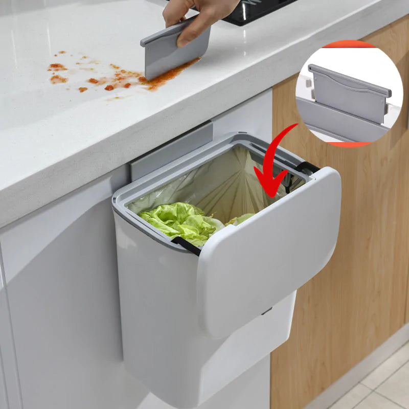 Smart Slide-Lid Kitchen Bin