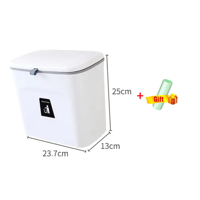 Smart Slide-Lid Kitchen Bin