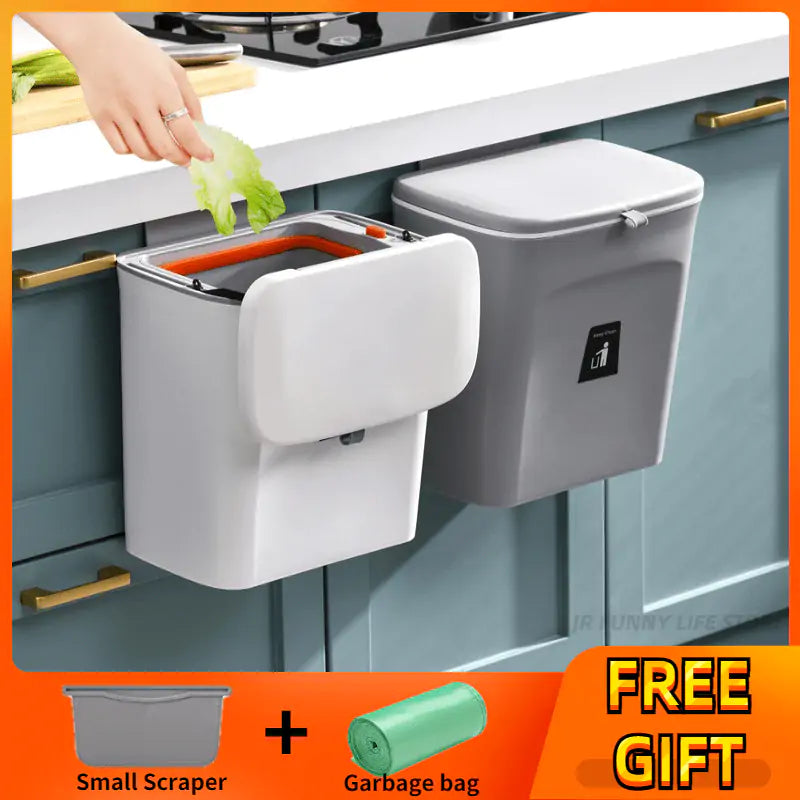 Smart Slide-Lid Kitchen Bin