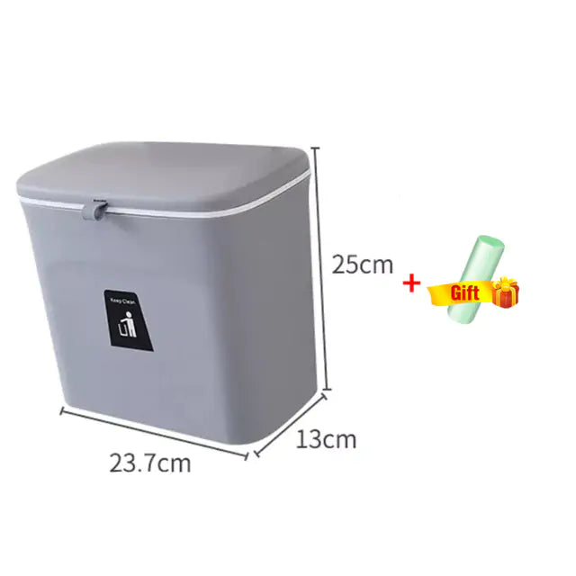 Smart Slide-Lid Kitchen Bin